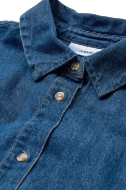Adda - Denim skjorte med trekvartærmer