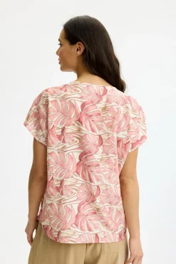 Amalie - Bluse med guldknap
