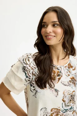 Amelia - Kortærmet bluse med print