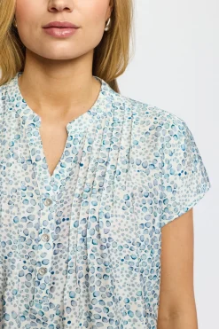 BERTA - Kortærmet bluse med print