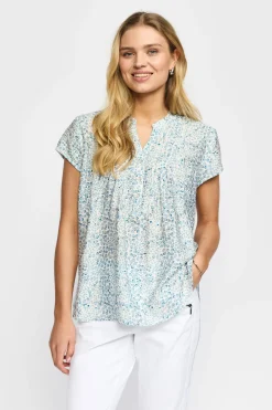 BERTA - Kortærmet bluse med print
