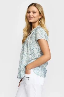 BERTA - Kortærmet bluse med print