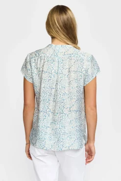 BERTA - Kortærmet bluse med print