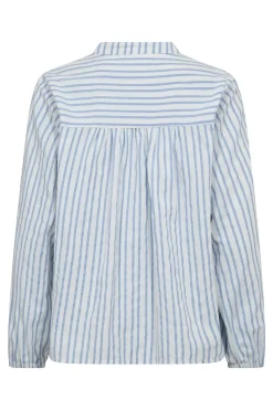 Bethany - Stribet v-bluse i bomuldskvalitet