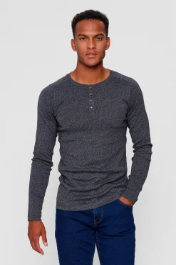 Bobby - T-shirt med lange ærmer og stolpelukning