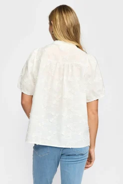 CANA - Kortærmet bluse med knapper