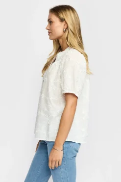 CANA - Kortærmet bluse med knapper