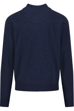 Cardigan med ribkanter og broderet logo