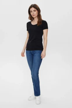 Cindie 6044 - Basis T-shirt med korte ærmer