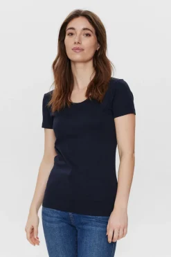 Cindie 6044 - Basis T-shirt med korte ærmer