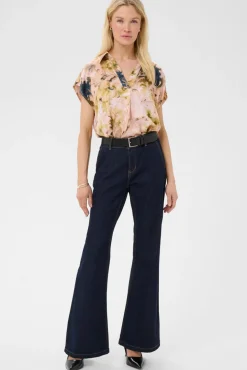 CUandora Berna - Kortærmet bluse med print