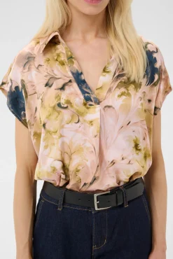 CUandora Berna - Kortærmet bluse med print