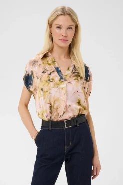 CUandora Berna - Kortærmet bluse med print