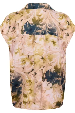CUandora Berna - Kortærmet bluse med print