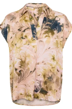 CUandora Berna - Kortærmet bluse med print
