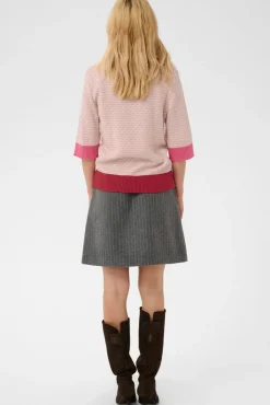CUcrona - Kortærmet pullover med kontrast