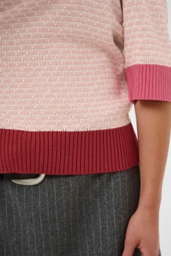 CUcrona - Kortærmet pullover med kontrast