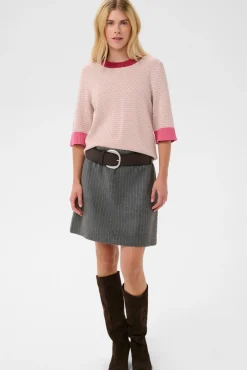 CUcrona - Kortærmet pullover med kontrast