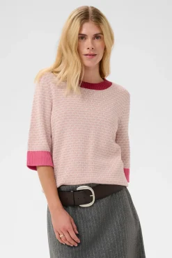 CUcrona - Kortærmet pullover med kontrast