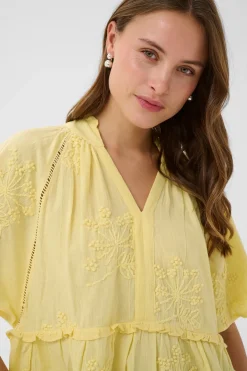 CUjalia - Kortærmet bluse med broderi