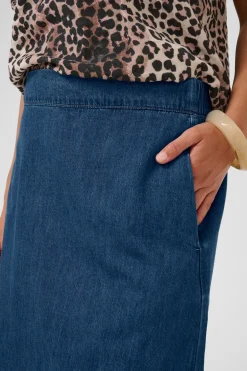 CUnua Arpa - Denim nederdel med elastisk talje