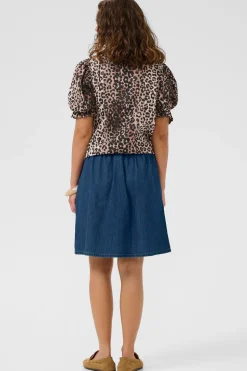 CUnua Arpa - Denim nederdel med elastisk talje