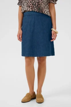 CUnua Arpa - Denim nederdel med elastisk talje