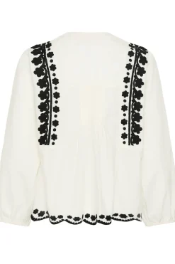 CUviba - Langærmet bluse med broderi