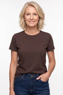 Dea - Kortærmet t-shirt med rund hals i økologisk bomuld