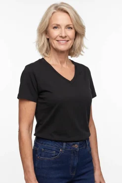 Debbie - Kortærmet T-shirt med V-hals