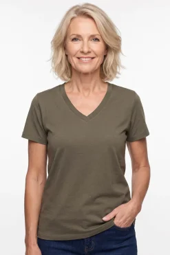 Debbie - Kortærmet T-shirt med V-hals