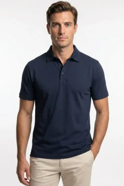 Degn - Kortærmet polo t-shirt med stræk
