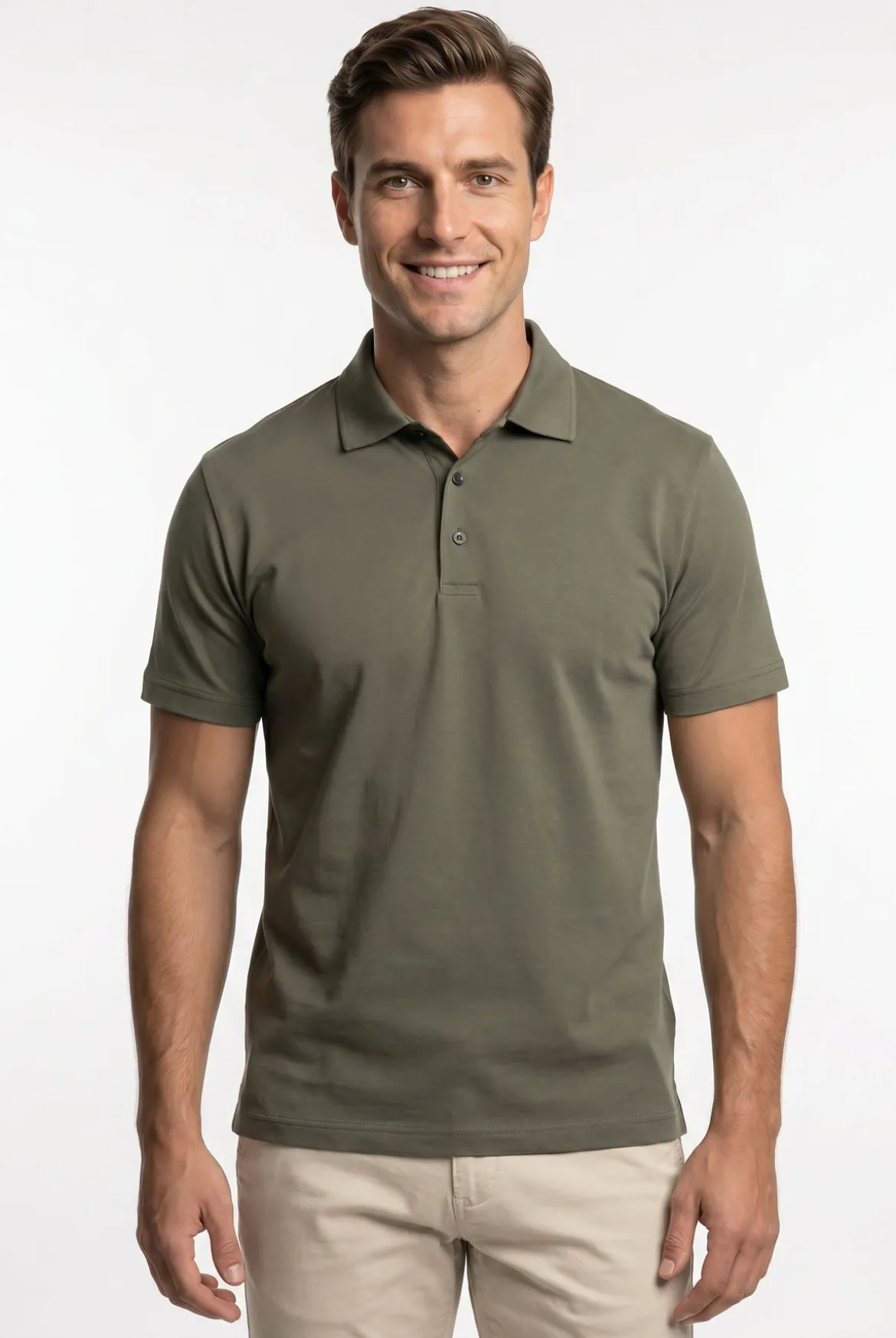 Degn - Kortærmet polo t-shirt med stræk
