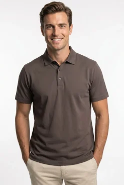 Degn - Kortærmet polo t-shirt med stræk