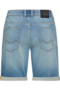 Denim shorts med opsmøg