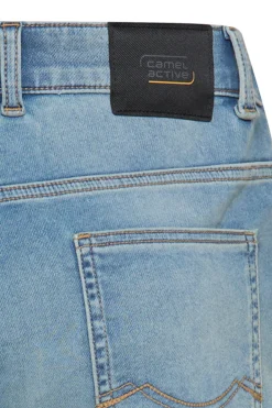 Denim shorts med opsmøg
