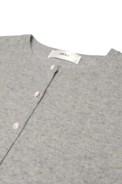 Ellie - Cardigan i uld- og kashmirblanding med perleknapper