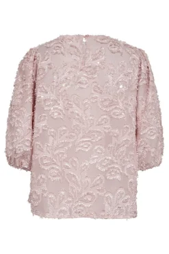 Evie - Trekvartærmet bluse med mønster