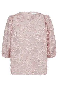 Evie - Trekvartærmet bluse med mønster