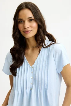 Filippa - Kortærmet bluse med v-udskæring