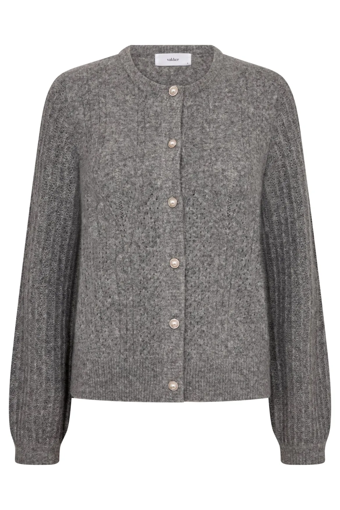 Fina - Strikket cardigan med struktur og knapper
