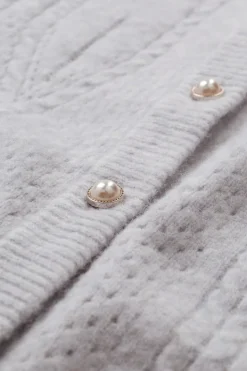 Fina - Strikket cardigan med struktur og knapper