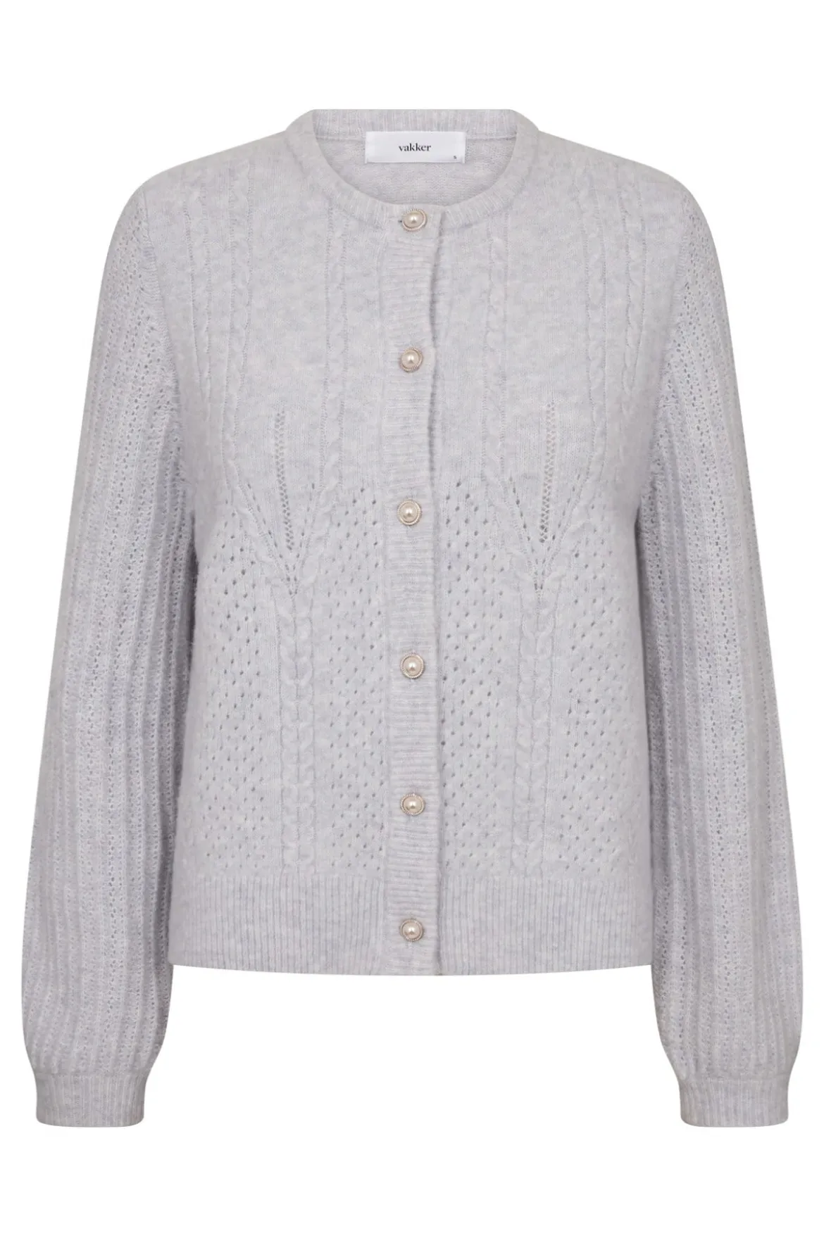 Fina - Strikket cardigan med struktur og knapper