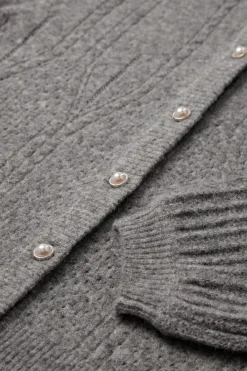 Fina - Strikket cardigan med struktur og knapper