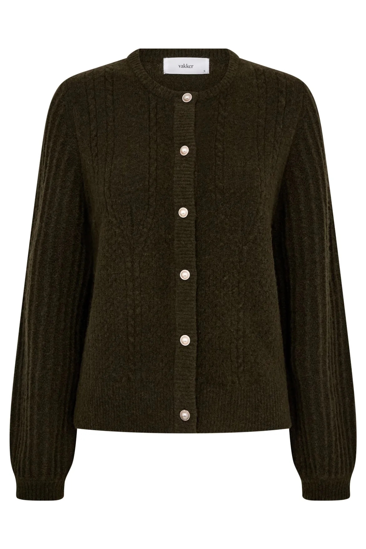 Fina - Strikket cardigan med struktur og knapper