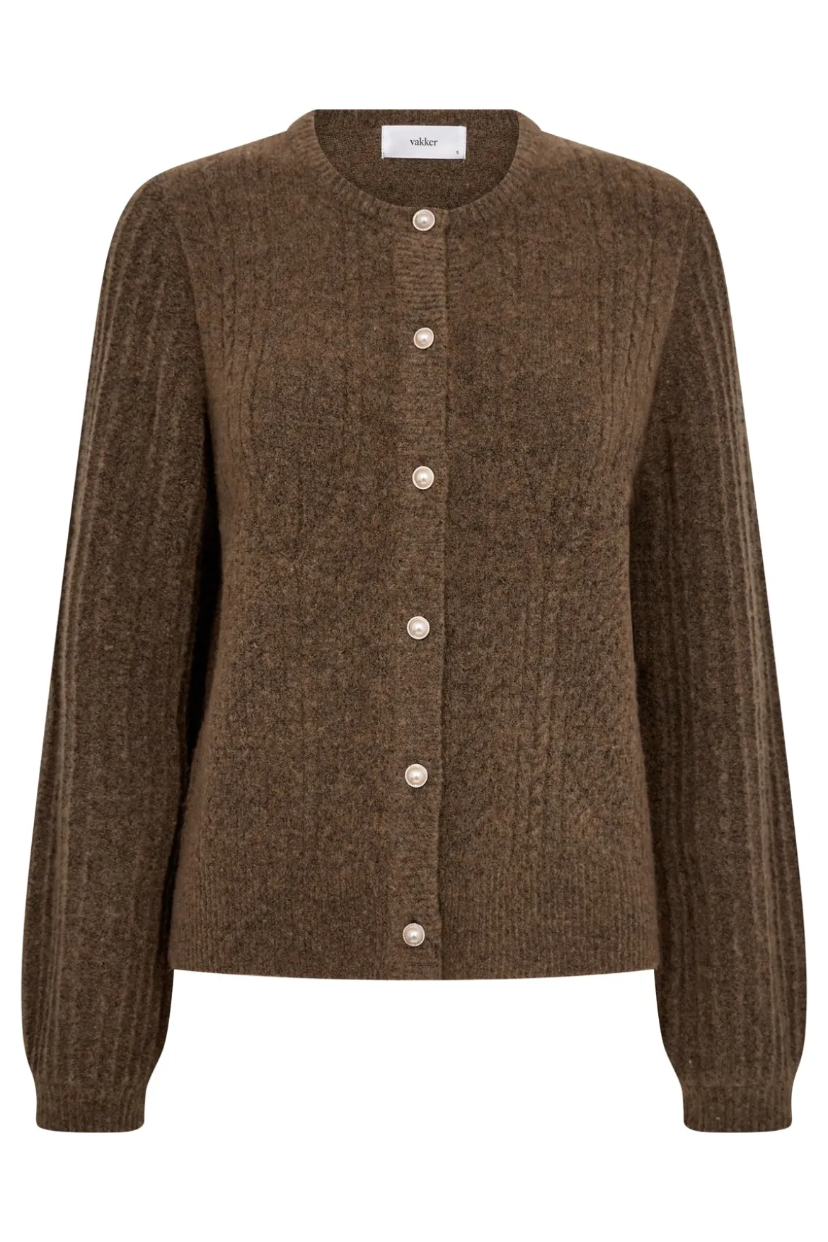 Fina - Strikket cardigan med struktur og knapper