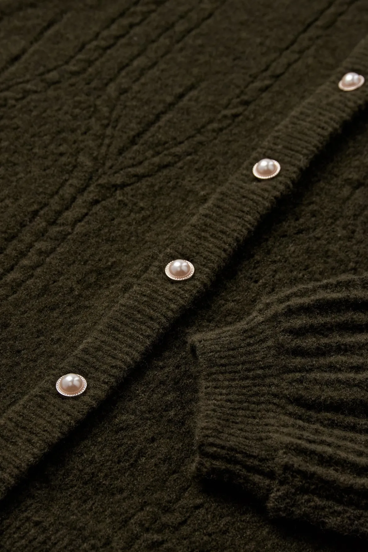 Fina - Strikket cardigan med struktur og knapper