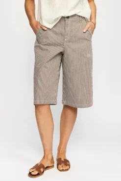 FIONA - Løse bermudashorts med stribet mønster