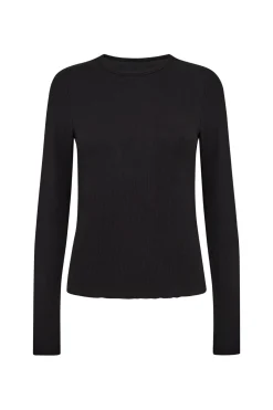 Freja - Blød langærmet rib T-shirt