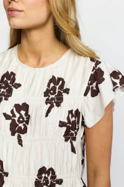 GINA - Kortærmet bluse med print